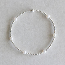 Load image into Gallery viewer, 2mm Dainty Pearl - Silver