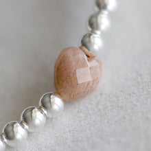 Load image into Gallery viewer, 4mm Moonstone Heart - Silver