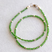 Load image into Gallery viewer, Dainty Diopside Necklace - Gold