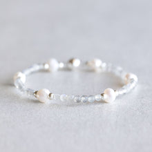 Load image into Gallery viewer, Labradorite + Pearl - Silver