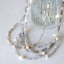 Load image into Gallery viewer, Dainty Labradorite Necklace - Gold
