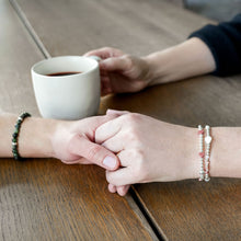 Load image into Gallery viewer, 4mm Silver Rhodonite hearts