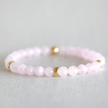Load image into Gallery viewer, 6mm Rose Quartz - Gold