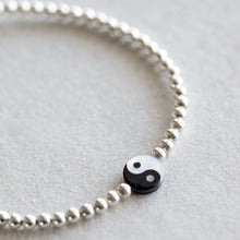 Load image into Gallery viewer, 3mm Silver Dainty Yin Yang
