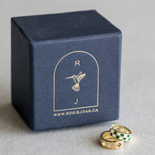 Load image into Gallery viewer, Checkered Huggie Hoops - Gold