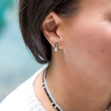 Load image into Gallery viewer, Everyday Huggie Hoops - White Gold