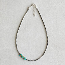 Load image into Gallery viewer, Turquoise Heart Necklace - Navajo Pearl
