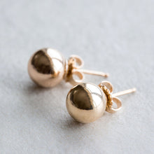 Load image into Gallery viewer, 8mm Gold Filled Ball Stud earrings