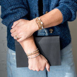White Agate - Gold