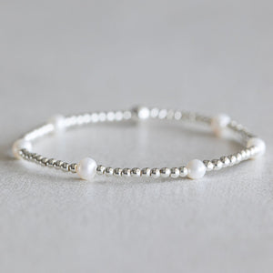 2mm Dainty Pearl - Silver