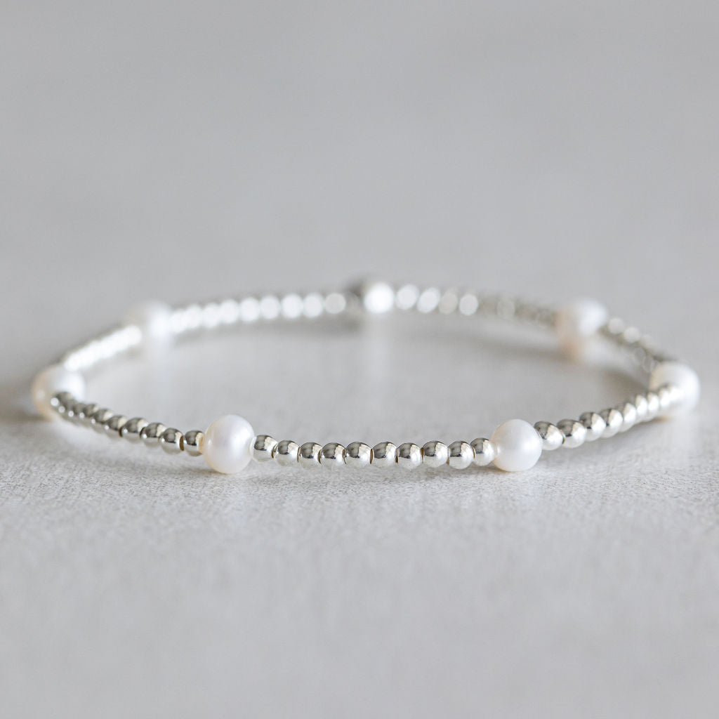 2mm Dainty Pearl - Silver