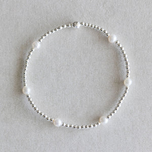 2mm Dainty Pearl - Silver