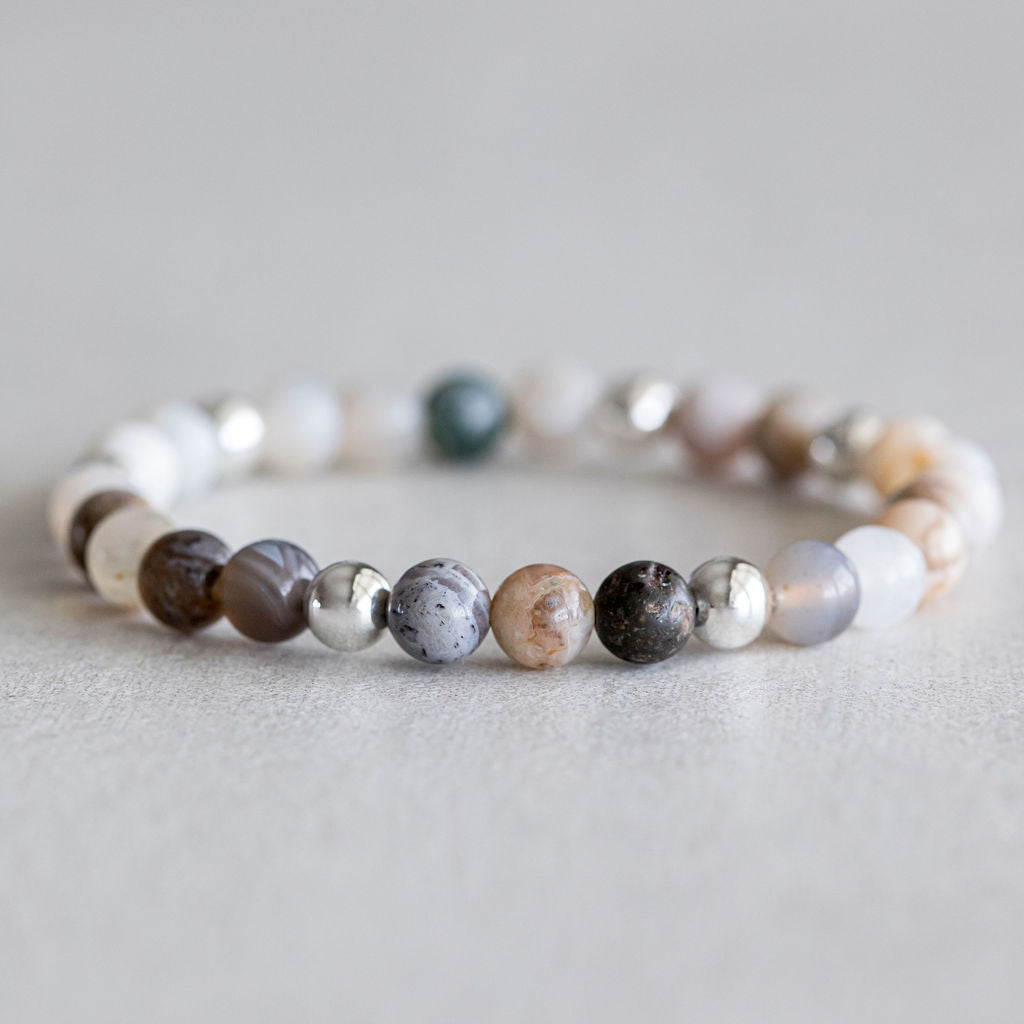 6mm Bamboo Leaf - Silver