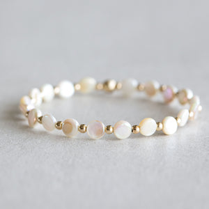 5mm Fresh water shell - Gold
