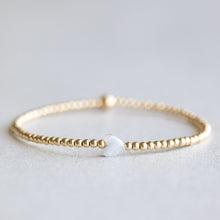 Load image into Gallery viewer, 2mm Blue Lace Agate single - Gold
