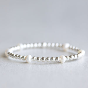 4mm Multi Pearls - Silver