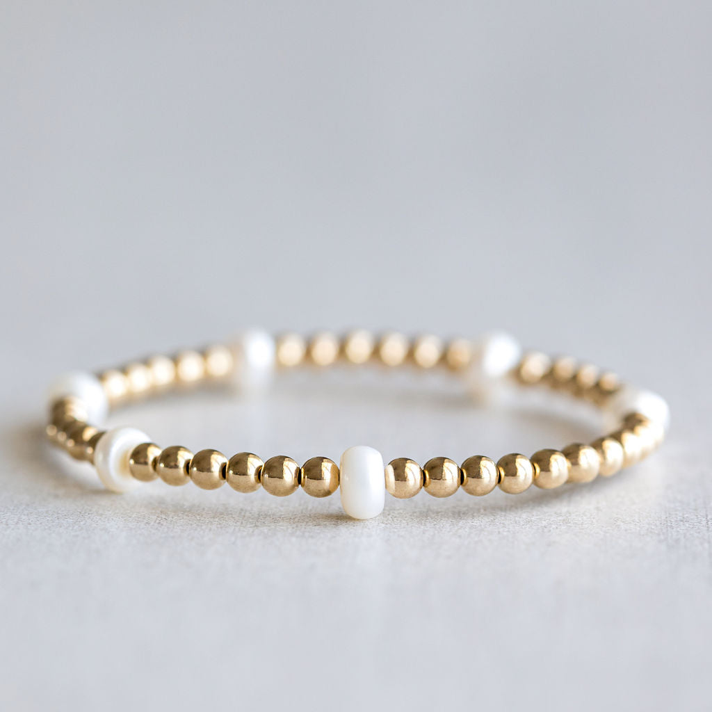 4mm Multi Pearls - Gold