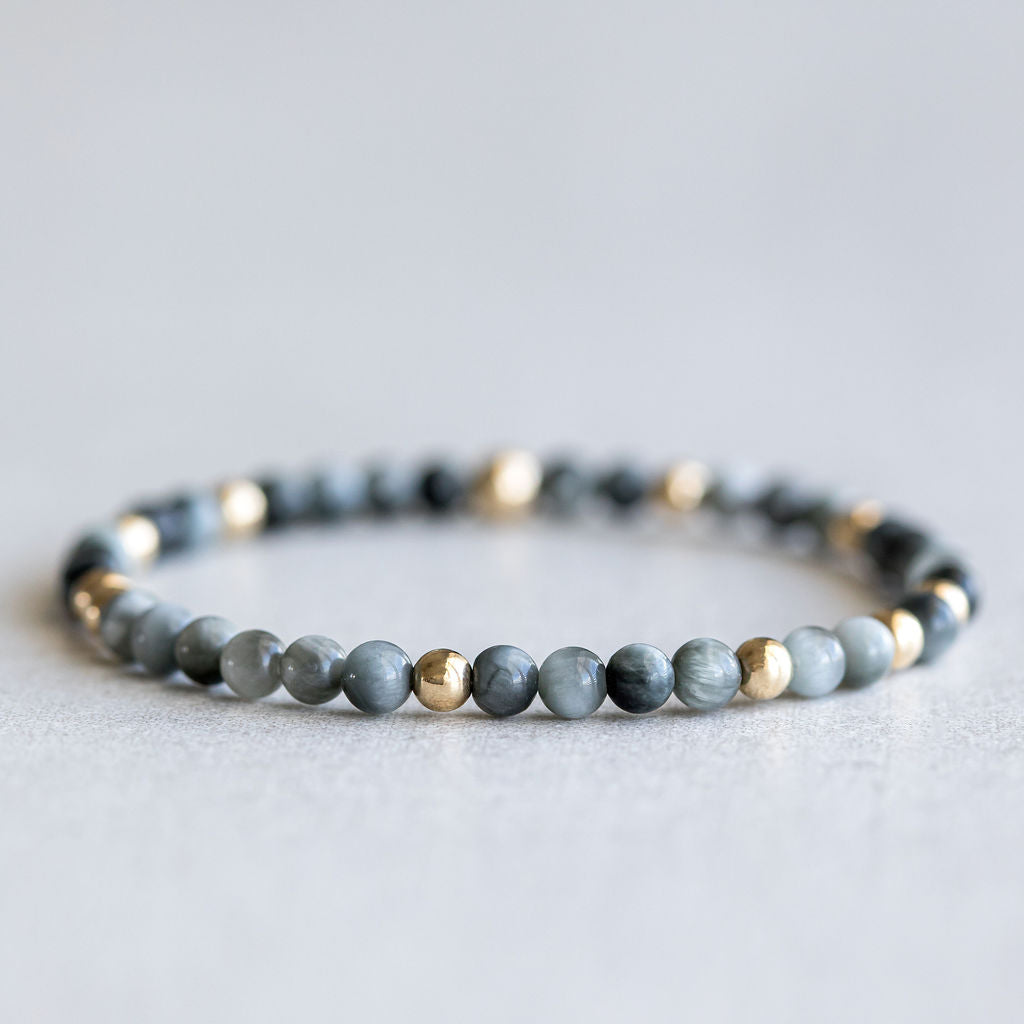 4mm Hawk's Eye - Gold