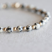 Load image into Gallery viewer, 4mm Dalmation Jasper - Gold
