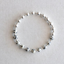 Load image into Gallery viewer, 6mm Dalmation Jasper - Silver
