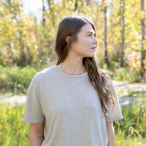 Labradorite + Pearl Necklace - Gold