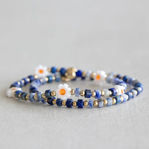 Single - Sodalite Heishi Daisy
