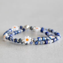 Load image into Gallery viewer, SET - Blue Spot Jasper Heishi Daisy
