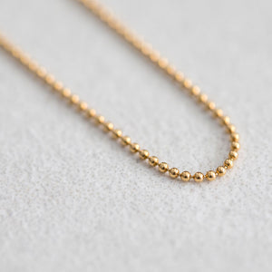 NECKLACE - 16" Ball Chain - Gold