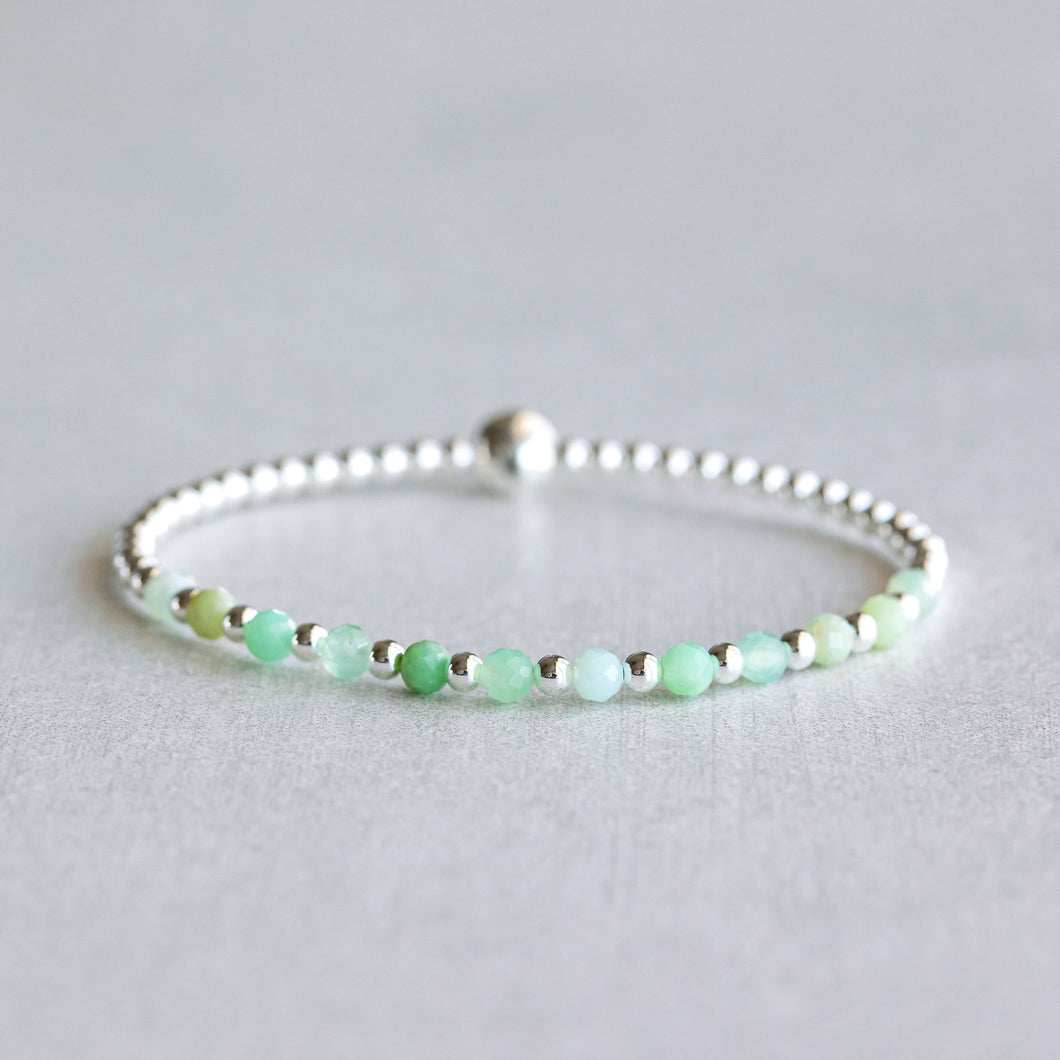 3mm Emerald - Silver