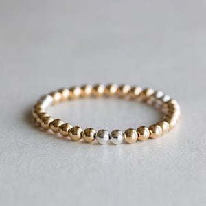 6mm Mixed Gold | Silver accents