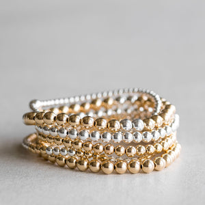 6mm Mixed Gold | Silver accents