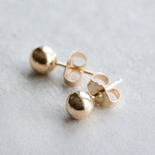 Load image into Gallery viewer, 6mm 14K Gold Ball Stud earrings
