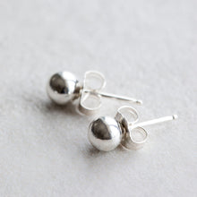 Load image into Gallery viewer, 5mm sterling silver stud ball earrings
