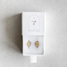 Load image into Gallery viewer, 10mm 14K Gold Thick Bevelled Huggie Hoops
