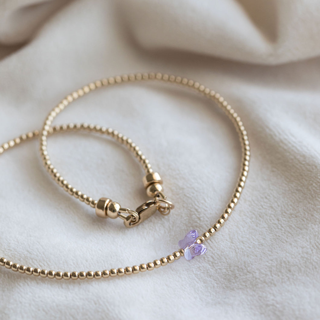 KIDS - 2.5mm 14K Gold-filled butterfly necklace