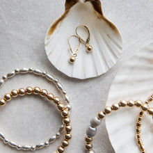 Load image into Gallery viewer, 14K Drop Ball leverback earrings
