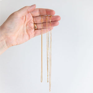 NECKLACE - 16" Snake gold-filled chain