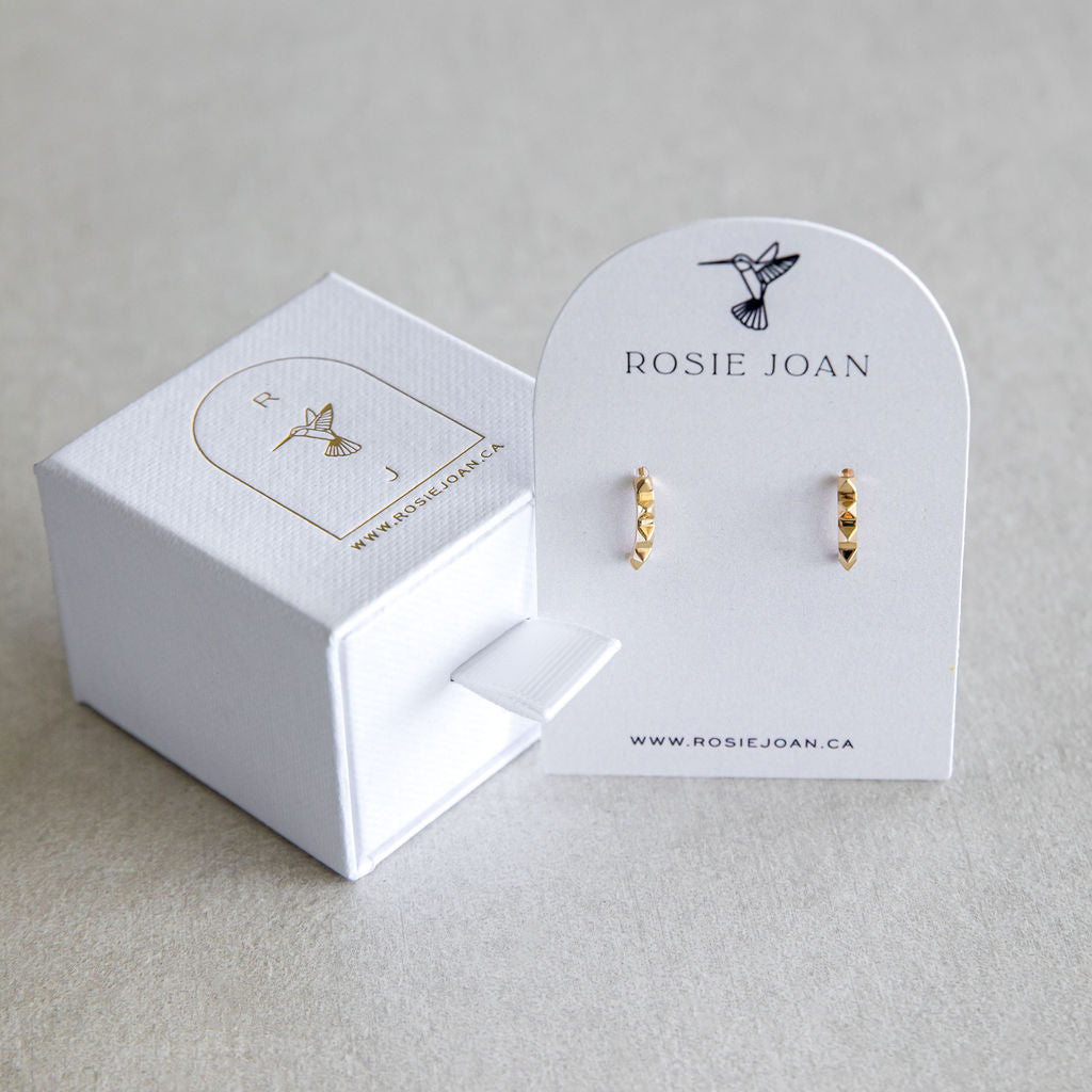12mm 14K Spike Stud earrings