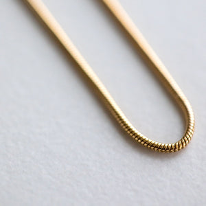 NECKLACE - 16" Snake gold-filled chain