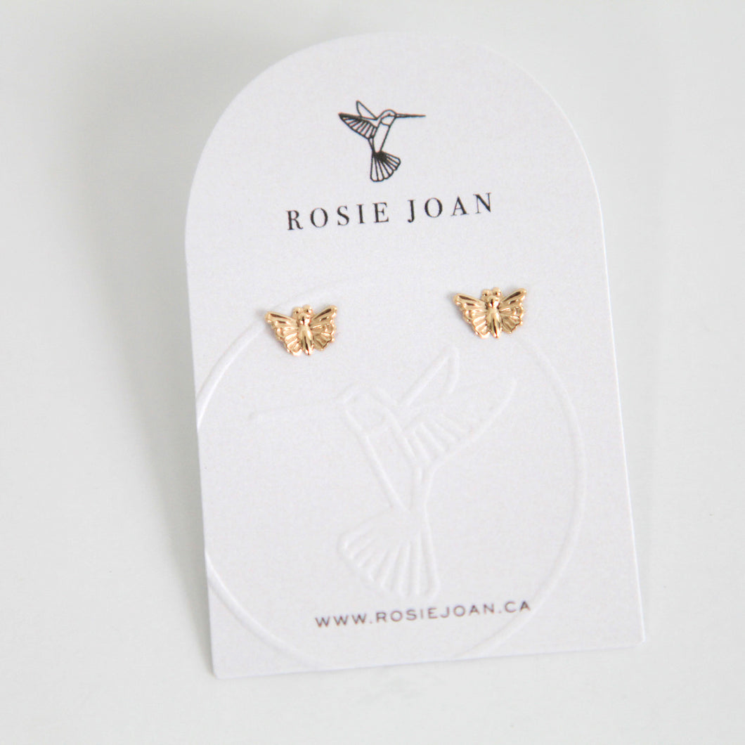 14k Butterfly studs