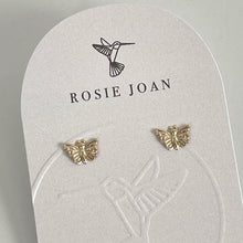 Load image into Gallery viewer, 14k Butterfly studs
