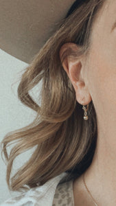 14K Drop Ball leverback earrings