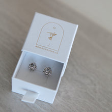 Load image into Gallery viewer, 14k White Gold Love Knot studs - 6MM
