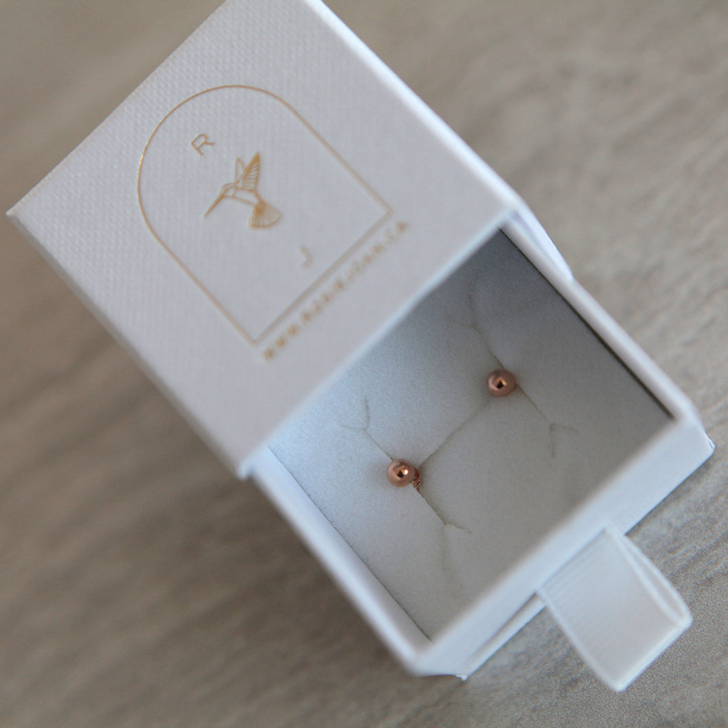 4mm 14k Rose Gold ball stud