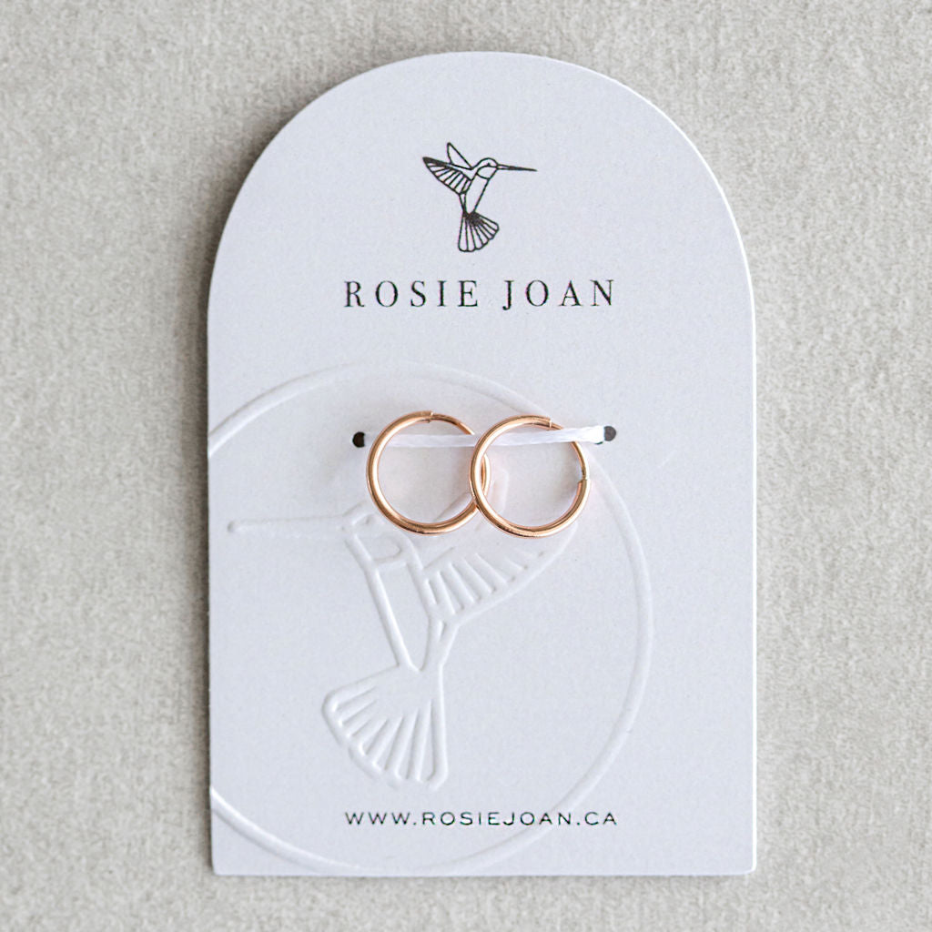 12mm Rose Gold Filled Hoops