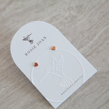 Load image into Gallery viewer, 4mm 14k Rose Gold Heart Studs
